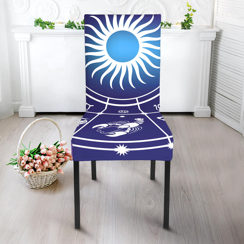 Zodiac Horoscopes Print Dining Chair Slipcover