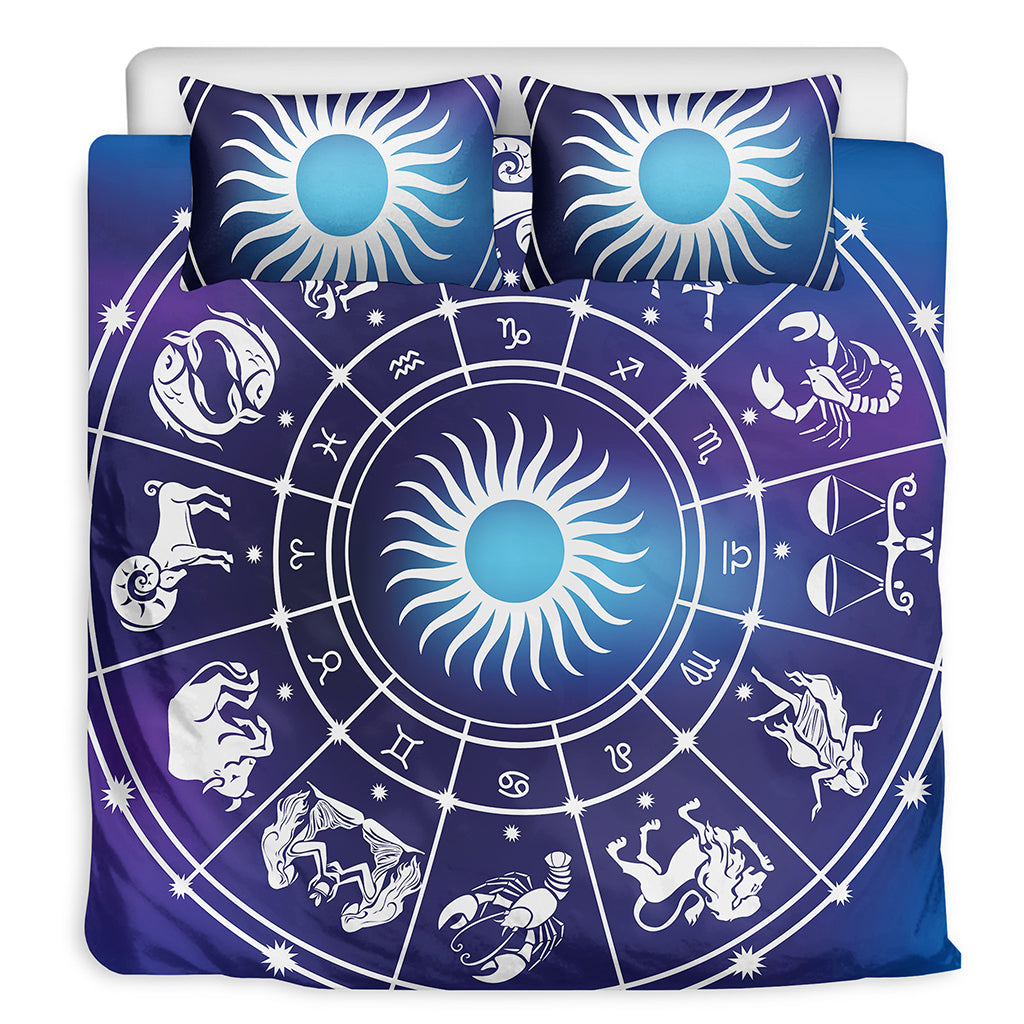 Zodiac Horoscopes Print Duvet Cover Bedding Set