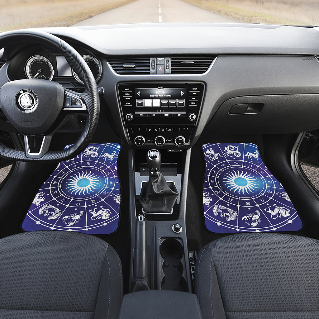 Zodiac Horoscopes Print Front and Back Car Floor Mats