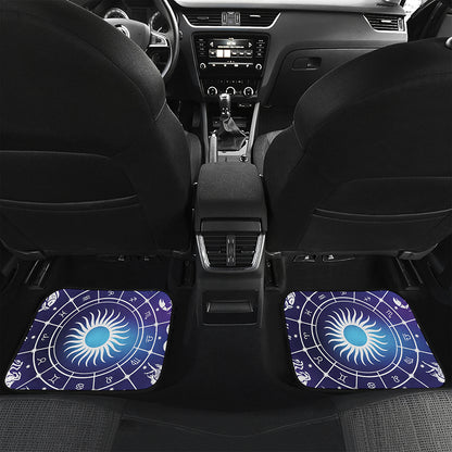 Zodiac Horoscopes Print Front and Back Car Floor Mats