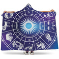 Zodiac Horoscopes Print Hooded Blanket