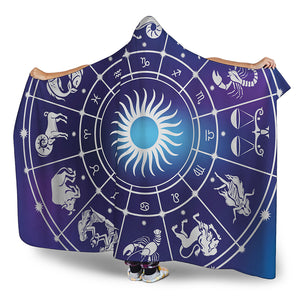 Zodiac Horoscopes Print Hooded Blanket
