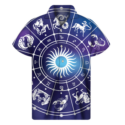 Zodiac Horoscopes Print Men's Short Sleeve Shirt