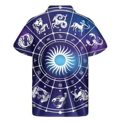 Zodiac Horoscopes Print Men's Short Sleeve Shirt