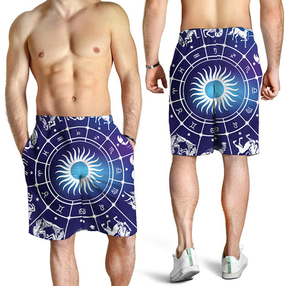 Zodiac Horoscopes Print Men's Shorts