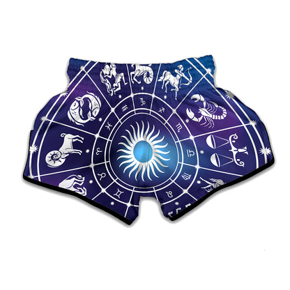 Zodiac Horoscopes Print Muay Thai Boxing Shorts