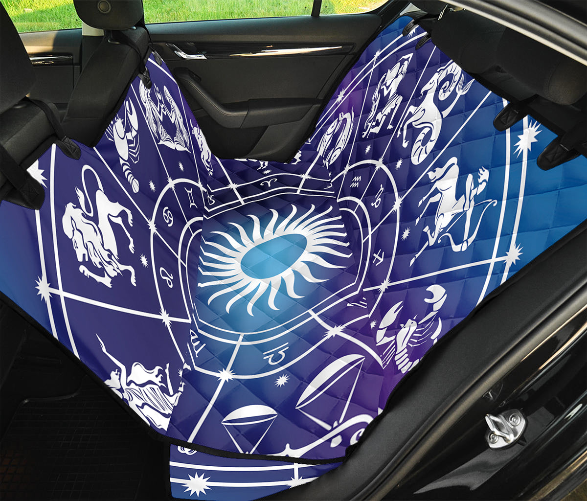 Zodiac Horoscopes Print Pet Car Back Seat Cover