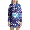 Zodiac Horoscopes Print Pullover Hoodie Dress
