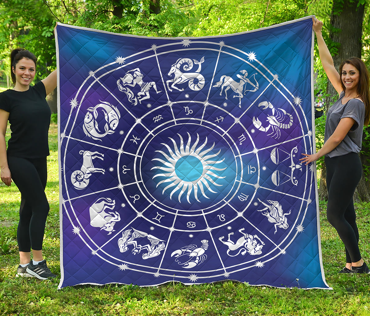 Zodiac Horoscopes Print Quilt