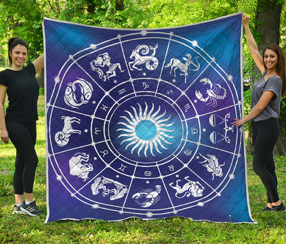 Zodiac Horoscopes Print Quilt