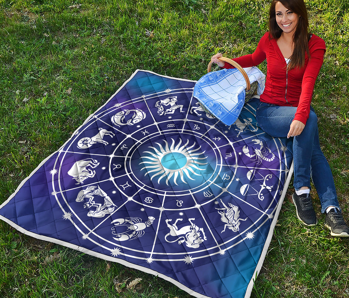 Zodiac Horoscopes Print Quilt