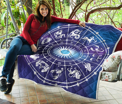 Zodiac Horoscopes Print Quilt