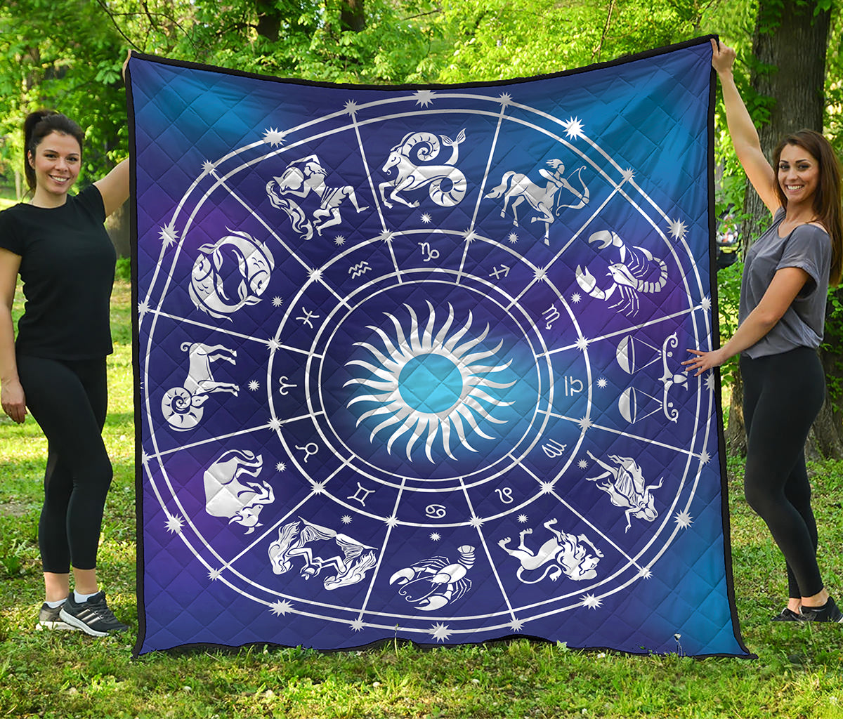 Zodiac Horoscopes Print Quilt