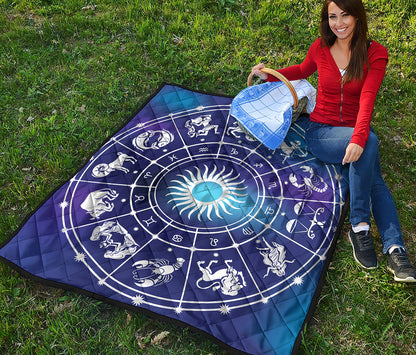 Zodiac Horoscopes Print Quilt