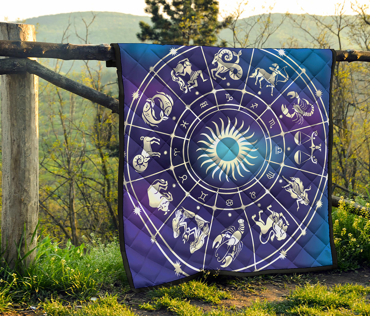 Zodiac Horoscopes Print Quilt