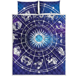 Zodiac Horoscopes Print Quilt Bed Set