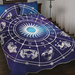 Zodiac Horoscopes Print Quilt Bed Set