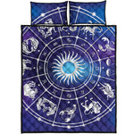 Zodiac Horoscopes Print Quilt Bed Set