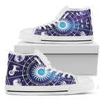 Zodiac Horoscopes Print White High Top Shoes