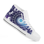 Zodiac Horoscopes Print White High Top Shoes