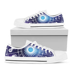 Zodiac Horoscopes Print White Low Top Shoes