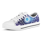 Zodiac Horoscopes Print White Low Top Shoes