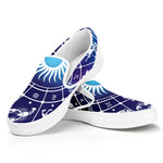 Zodiac Horoscopes Print White Slip On Shoes