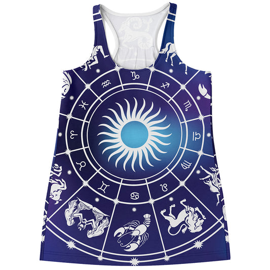 Zodiac Horoscopes Print Women's Racerback Tank Top