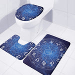 Zodiac Signs Wheel Print 3 Piece Bath Mat Set