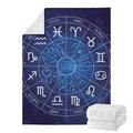 Zodiac Signs Wheel Print Blanket