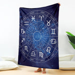 Zodiac Signs Wheel Print Blanket