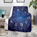 Zodiac Signs Wheel Print Blanket