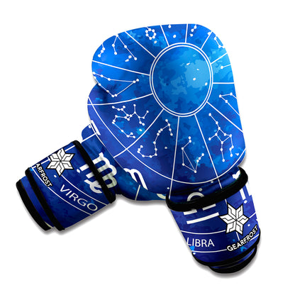 Zodiac Signs Wheel Print Boxing Gloves