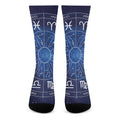 Zodiac Signs Wheel Print Crew Socks