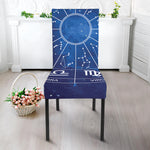 Zodiac Signs Wheel Print Dining Chair Slipcover