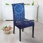 Zodiac Signs Wheel Print Dining Chair Slipcover