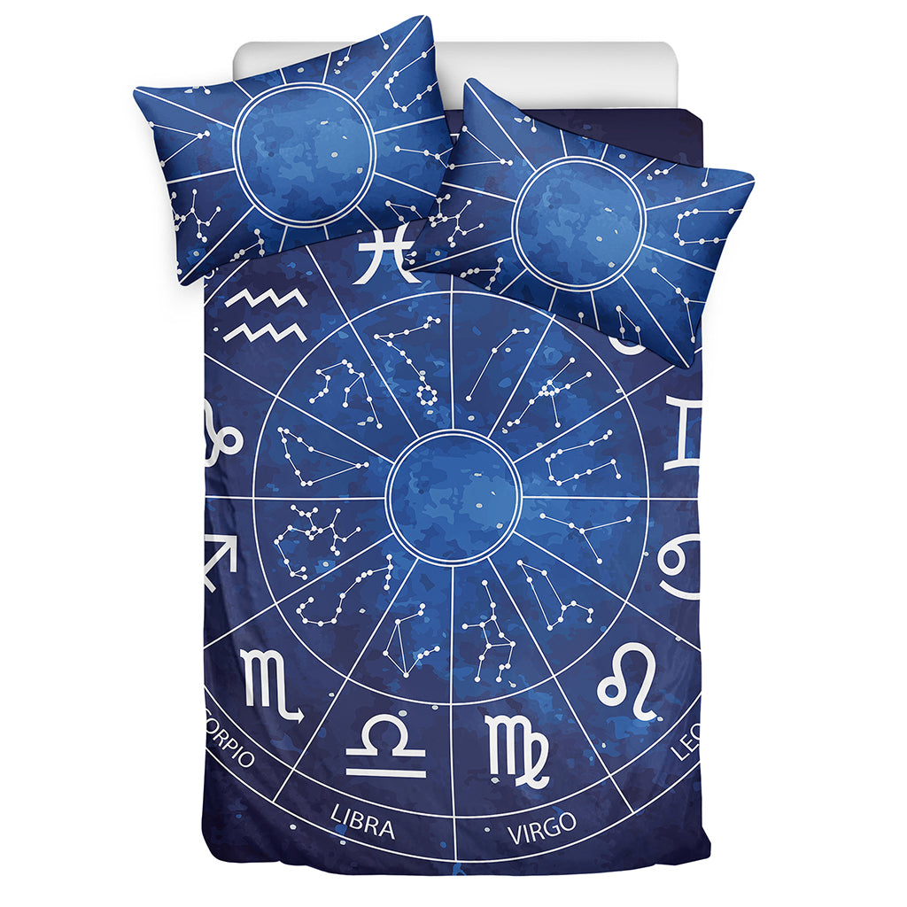 Zodiac Signs Wheel Print Duvet Cover Bedding Set