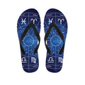 Zodiac Signs Wheel Print Flip Flops