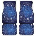 Zodiac Signs Wheel Print Front and Back Car Floor Mats