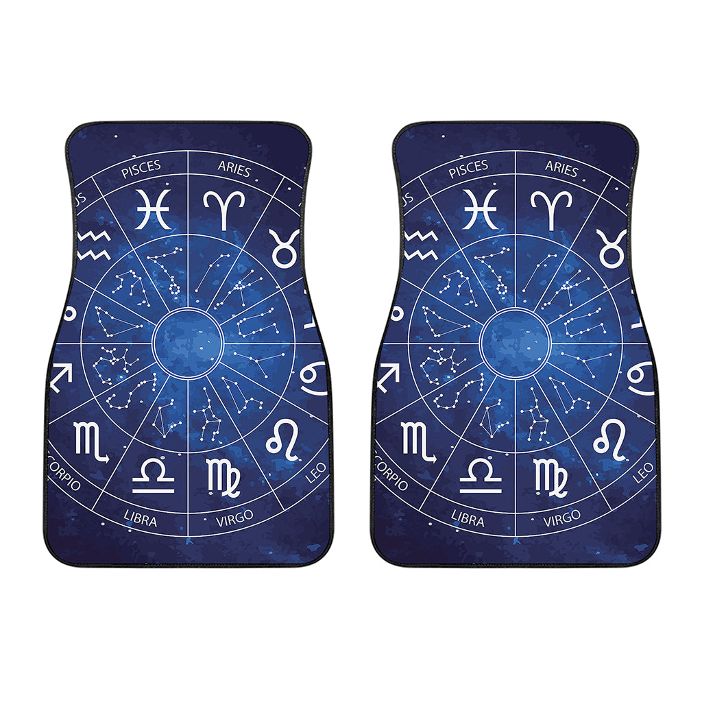 Zodiac Signs Wheel Print Front Car Floor Mats
