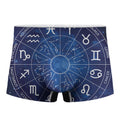 Zodiac Signs Wheel Print Men's Boxer Briefs