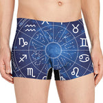 Zodiac Signs Wheel Print Men's Boxer Briefs