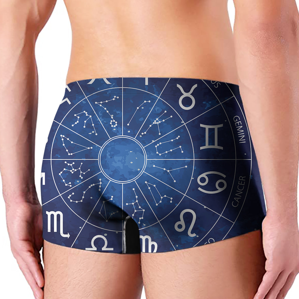 Zodiac Signs Wheel Print Men's Boxer Briefs