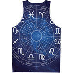 Zodiac Signs Wheel Print Men's Tank Top