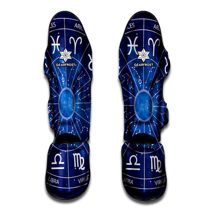 Zodiac Signs Wheel Print Muay Thai Shin Guard