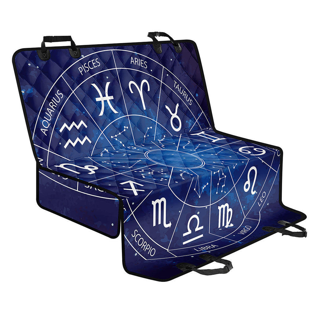 Zodiac Signs Wheel Print Pet Car Back Seat Cover