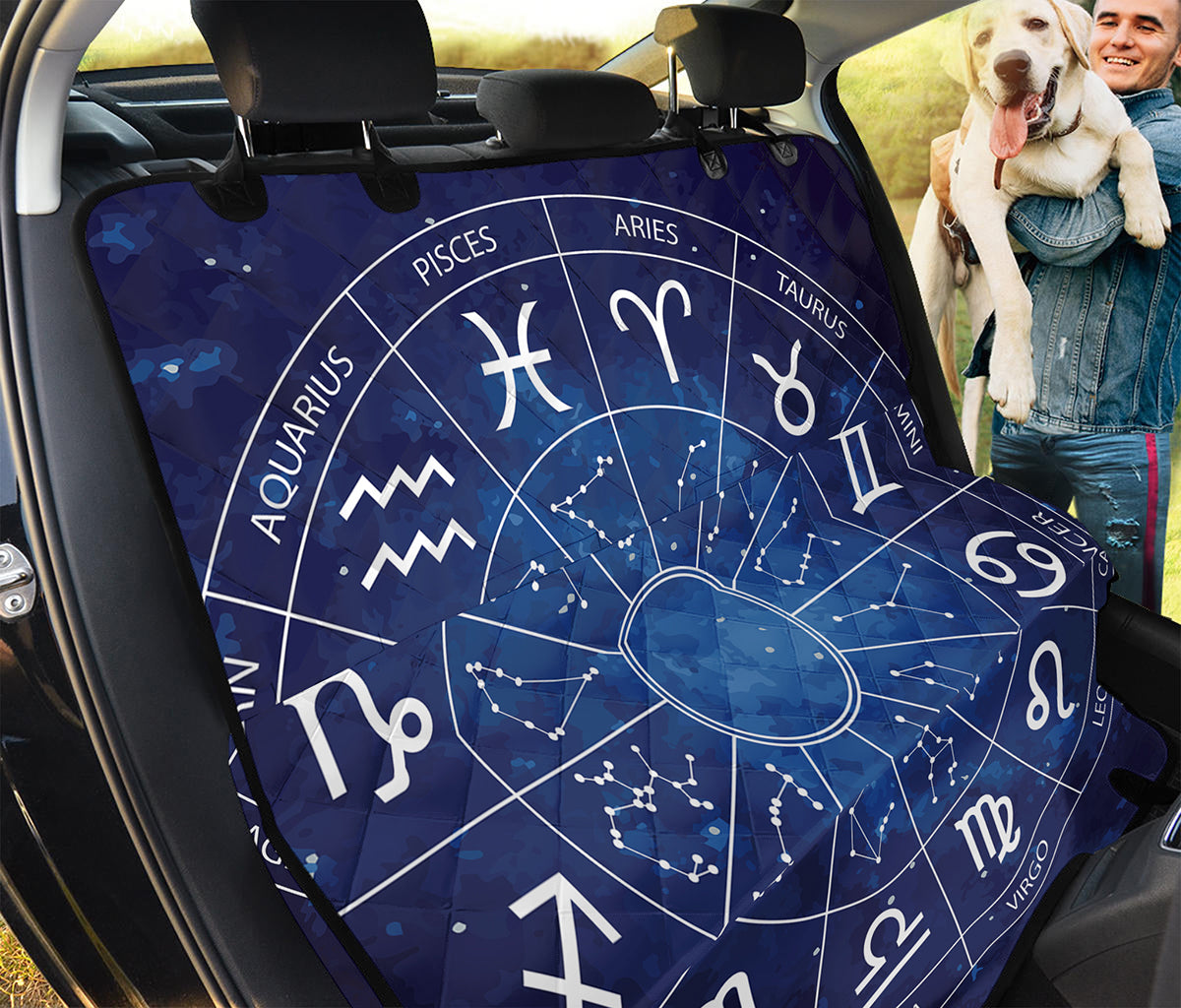 Zodiac Signs Wheel Print Pet Car Back Seat Cover