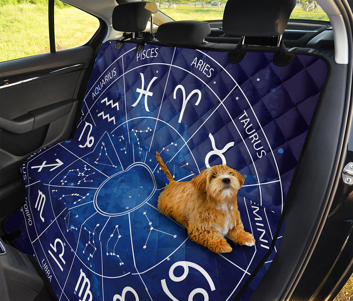 Zodiac Signs Wheel Print Pet Car Back Seat Cover