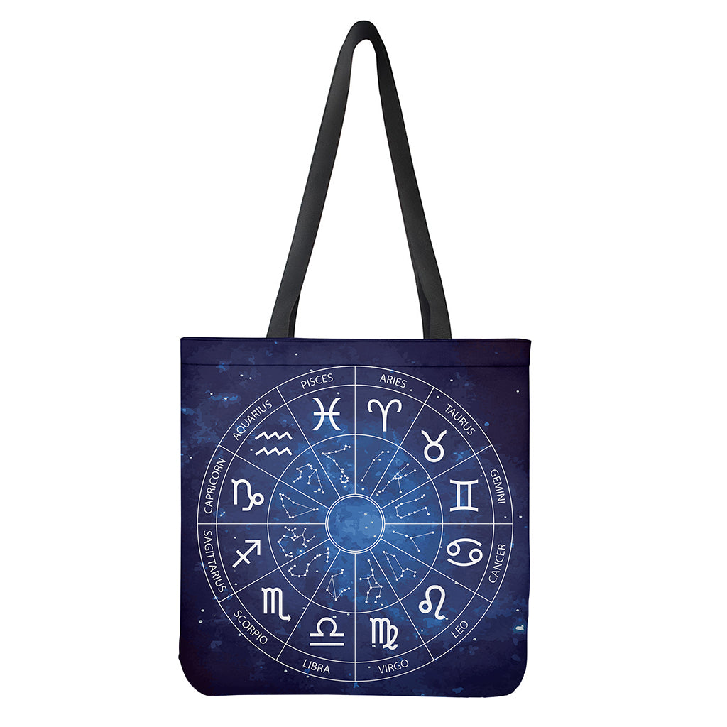 Zodiac Signs Wheel Print Tote Bag