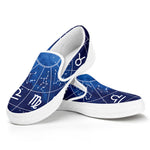 Zodiac Signs Wheel Print White Slip On Shoes